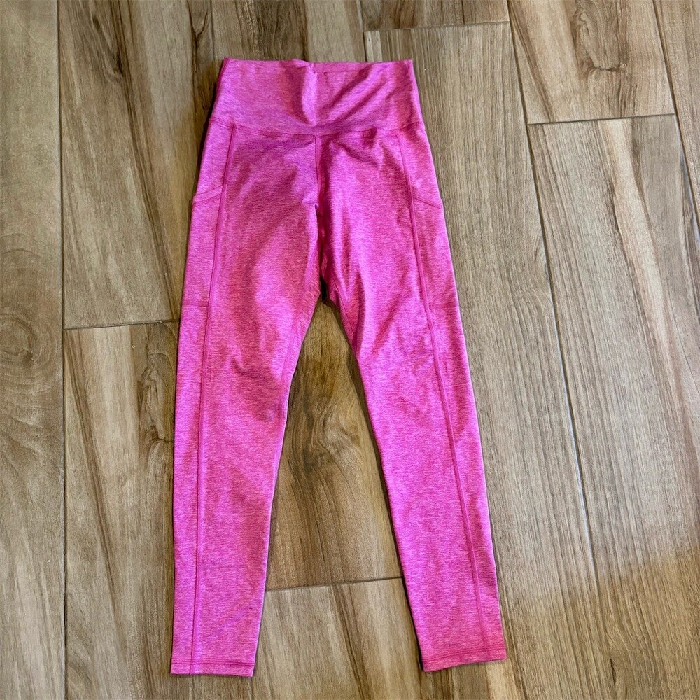 Aerie Chill Play Move Leggings Womens M Pink Heather High Waisted Pockets